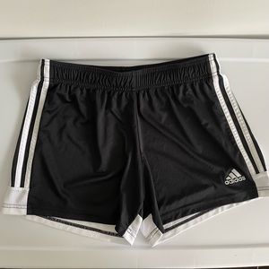 ADIDAS black and white athletic shorts